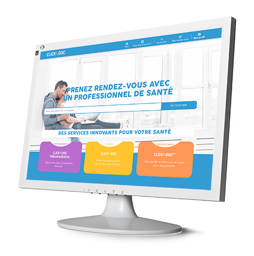 ecran d'acceuil de l'interface click doc