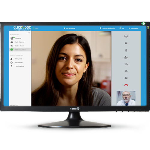 teleconsultation_clickdoc ecran avec téléconsultation en cours