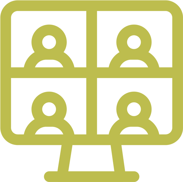 videoconference pictogramme d'un ordinateur avec visioconférence